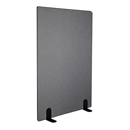 Novigami Akustik Stellwand Curve | Freistehend | HxBxT 1800 x 1200 x 40 mm | Anthrazit | Schwarze Füße | Schallschutz Raumtrenner Raumteiler