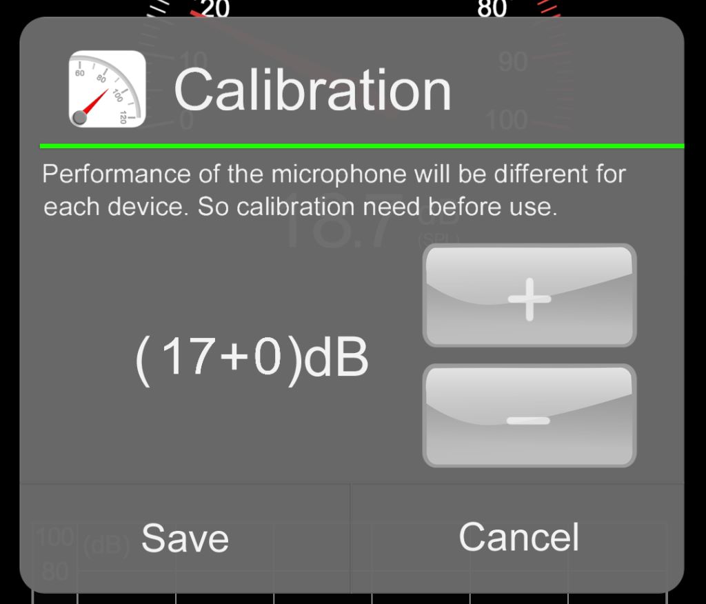 Sound measurement (Sound Meter) app calibration